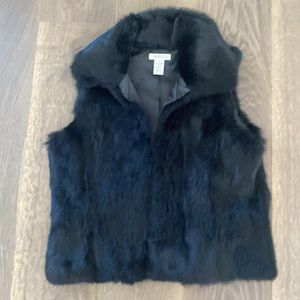 Harold’s Authentic Black Rabbit Fur Vest